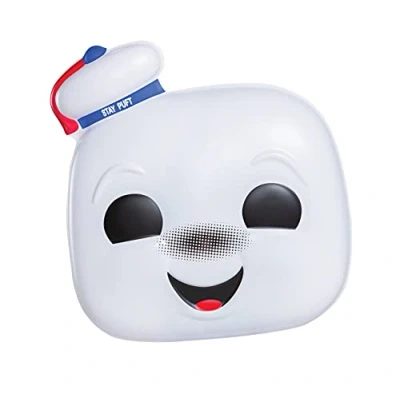 Image de Jakks Pacific Masque Stay Puft Bibendum Chamallow Funko Pop Style Accessoire de Déguisement taille unique et tout âge 123969 AMZN Blanc