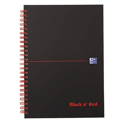 Image de Oxford Black n&#039; Red 400047652 Cahier à spirales A5 140 pages Noir