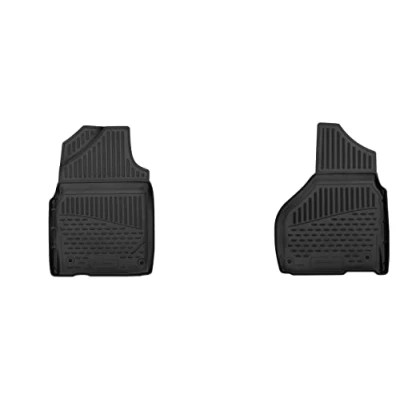 Image de Element Tapis de Sol sur Mesure en Caoutchouc Compatible avec Dodge Ram 1500/2500/3500 2012 2018 Quad Cab USA Front Noir Ajustement mesuré au Laser personnalisé
