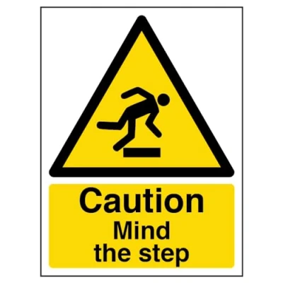 Image de vsafety 63013 an s General Panneau d&#039;avertissement &quot;Attention Esprit La Marche, autocollant, Portrait, 150 mm x 200 mm, noir/jaune