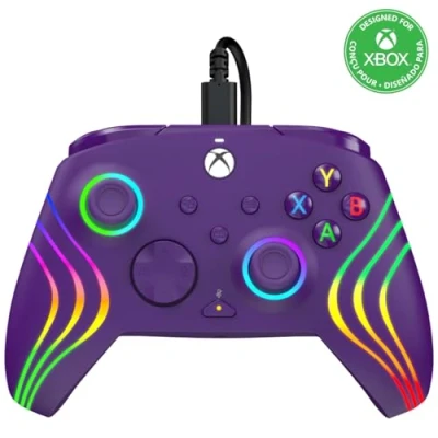 Image de PDP Xbox Manette filaire Afterglow Wave Violette