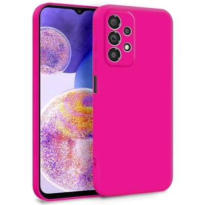 Image de MyGadget Coque pour Samsung Galaxy A23 5G Case Protection Rigide Anti Choc avec Doublure Microfibre Rouge Magenta