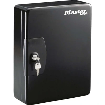 Image de Master Lock KB 50Ml Armoire à Clés [Fixation Murale] [50 Crochets] 50 Porte Inclus avec Étiquettes, Noir