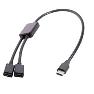 Image de chenyang CY Câble USB C OTG, Type 1 mâle vers 2 Femelles hub Double Ports pour Ordinateur Portable, Souris et Disque Flash
