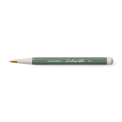 Image de LEUCHTTURM1917 365528 Drehgriffel Nr. 1, Olive Stylo à bille avec encre bleue