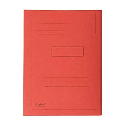 Image de Exacompta Réf. 445003E Carton de 50 chemises imprimées avec 2 rabats Forever® 290 g/m² certifiées Ange Bleu dimensions 24 x 32 cm pour documents format A4 couleur rouge