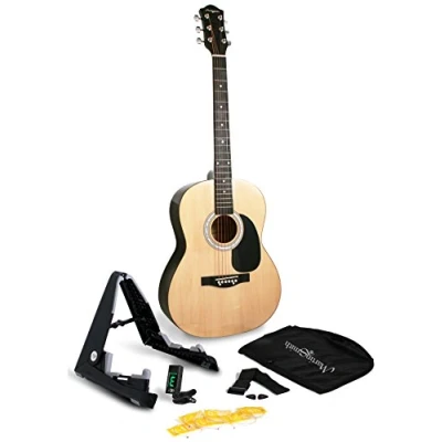 Image de Ensemble de guitare acoustique taille classique Martin Smith avec support guitare, accordeur, sac, sangle, médiators et cordes rechange