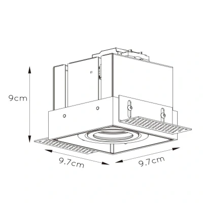 Image de Lucide Spot encastré Trimless 1 lampe, noir