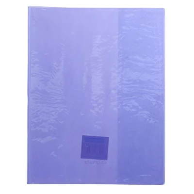 Image de Calligraphe 73006AMZC Un Protège Cahier Cristalux Violet 17x22 cm 22/100ème avec Porte Étiquette PVC Transparent Lisse