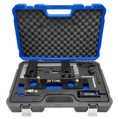 Image de ZKTOOL Outil de synchronisation Verrouillage Blocage d&#039;arbre à cames Moteur pour BMW N20 N26, Outils Distribution avec Support Volant et kit réparation Joint d&#039;huile 7676