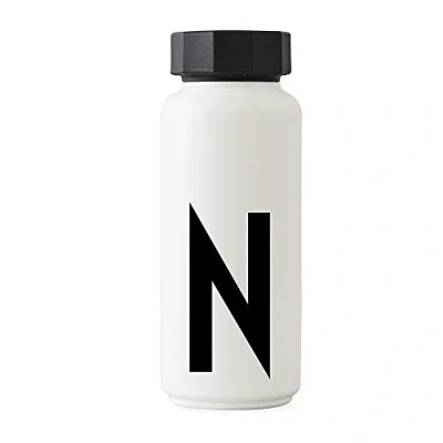 Image de Design Letters Bouteille Isotherme Gourde 500ml d&#039;eau sans BPA Inox Reutilisable Chaud de 12 hrs Froid Jusqu’à 24 Sport pour Enfant, femme, Voyage Blanc
