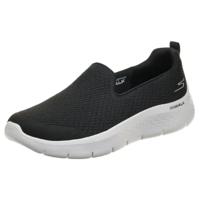 Image de Skechers Femme GO Walk Flex Ocean Sunset, Textile Noir avec Bordure Blanche, 39.5 EU