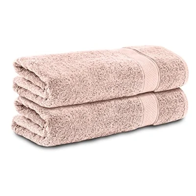 Image de Komfortec Lot de 2 Serviettes pour Le Mains 100% Coton 470 g/m², éponge Douce, Grande Taille, Gris Anthracite