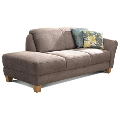 Image de CAVADORE Gootlaand Canapé d&#039;angle, Polyester, Taupe, 194 x 91 84 cm