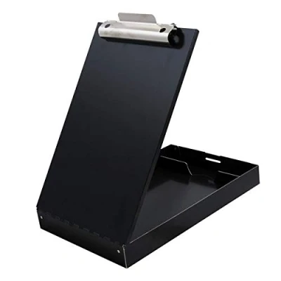 Image de Läufer 31018 RediRite Porte bloc solide en aluminium avec grand compartiment intérieur et pour stylo Noir Format A4