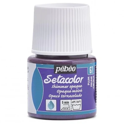 Image de Pébéo 295067 Setacolor Opaque 1 Flacon Prune Moiré 45 ML