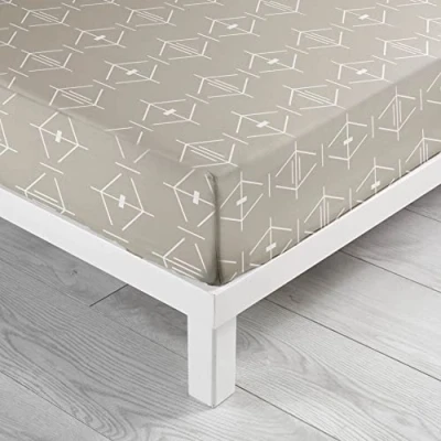 Image de douceur d&#039;intérieur, Drap Housse (160 x 200 cm) Aristide Naturel, 100 % Coton