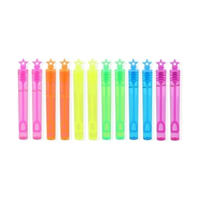 Image de Henbrandt Lot de 12 Tubes à bulles fluo avec bouchon en forme d’étoile