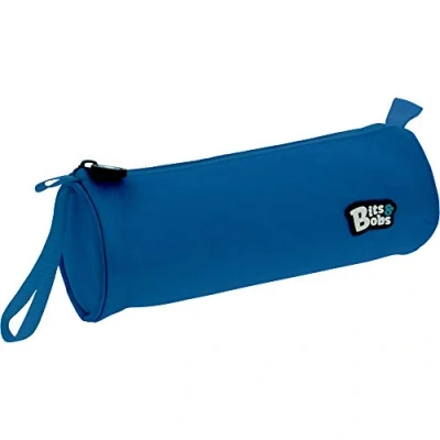 Image de Grafoplás 37543730. Trousse scolaire ronde, couleur bleu, 23 x 8 cm. Bits &amp; Bobs