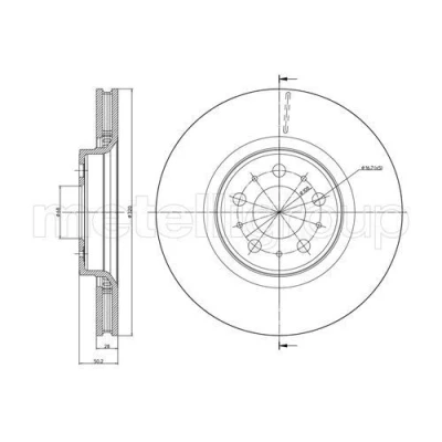 Image de METELLI 23 0846C Disque de frein 320,0 28,0 5 68,0 ventilé peint VOLVO: S60 I, V70 2, XC70 I Cross Country