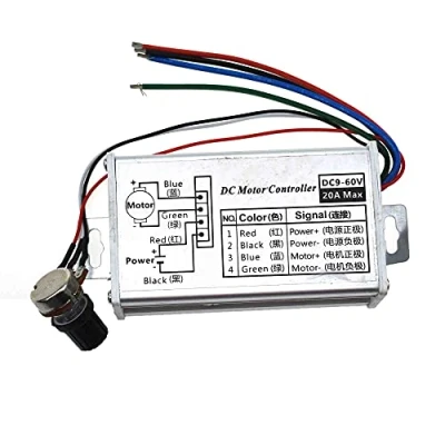 Image de Reland Sun Régulateur de moteur PWM DC 5 V 40 Module contrôle vitesse gradation LED 2 A 3 10 15 (coque en métal 20 A)