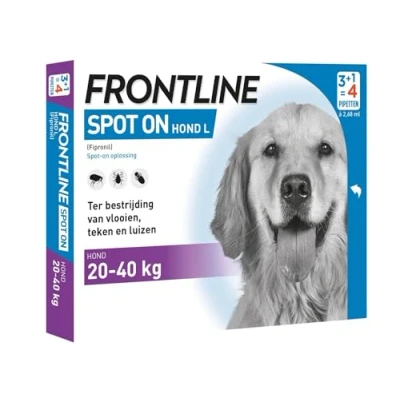 Image de Frontline Spot On Chien L (20 40 kg) 3 pipettes + 1 gratuite