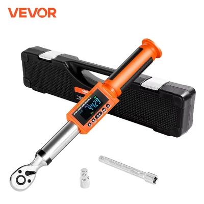 Image de VEVOR Clé Dynamométrique Numérique à Entraînement 9,5 mm Plage 0 135 N.m, 72 Dents, Haute Précision,