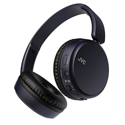 Image de JVC Casque sans Fil avec Bluetooth 5.2, Microphone, Batterie 35h, 3 Modes de Son et égaliseur. Légers, Basses puissantes Design réglable, HA S36W A (Bleu)