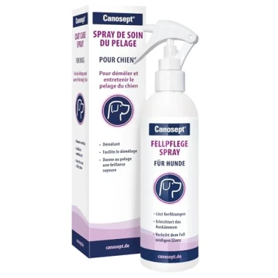Image de Canosept Spray De Soin Du pelage pour chiens 250 ml nettoyant chien Produit D&#039;Eentretien La Fourrure Soins Assure Un Poil Brillant Et Soyeux