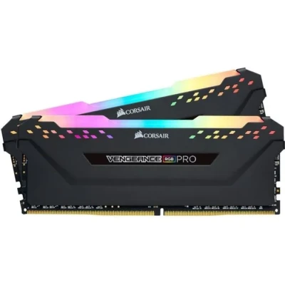 Image de Corsair Vengeance RGB PRO Kit de Mémoire Enthousiaste (16Go (2x8Go), DDR4, 3000MHz, C15, XMP 2.0) Eclairage LED Dynamique Noir