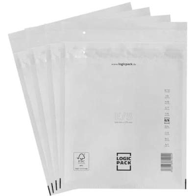 Image de LOGIC PACK Lot de 10 Enveloppe Bulle enveloppes matelassées E5 240 x 275 mm protection pour expédition, blanches autocollantes, le format DIN B5