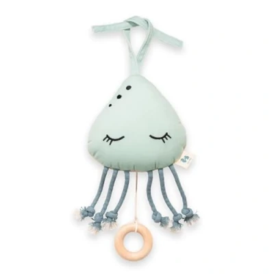 Image de hauck Peluche Musical Bebe Cuddle N Sleep à Accrocher, Doudou avec Boite a Musique Amovible Berceuse de Brahms (Durée 2min) Méduse