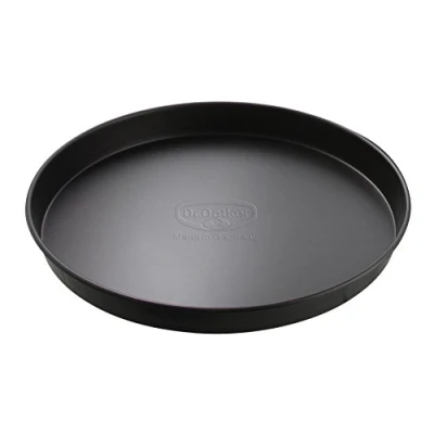 Image de Dr. Oetker 1513 Tradition Plaque à Gâteau/Pizza Acier Noir 28 x 5 cm