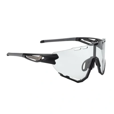Image de Swisseye Mantra Lunettes de sport avec protection 100% UVA, UVB et UVC, nez réglable extrémités en caoutchouc, matériau anti éclats TR90 étui microfibre inclus Noir mat/anthracite