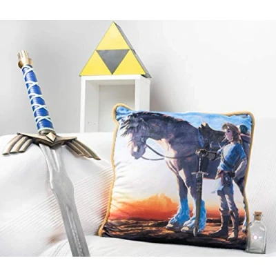 Image de Homadict Coussin Zelda Link Accessoire Décoratif Doux et Moelleux 40 X cm Licence officielle