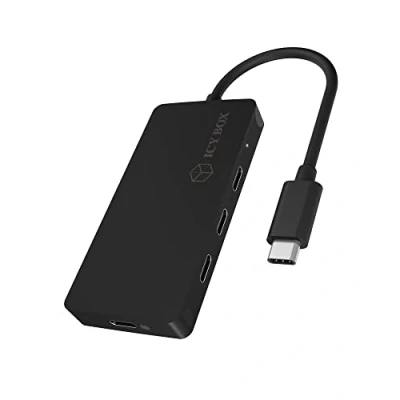 Image de RaidSonic IB HUB1429 CPD hub &amp; concentrateur USB 3.2 Gen 2 (3.1 2) Type C 10000 Mbit/s Gris