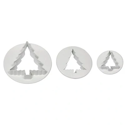 Image de PME CT478 Lot de 3 Emporte Pièces Sapin Noël, Plastique, Blanc, 5 x cmCT478