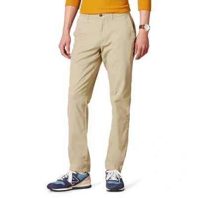 Image de Amazon Essentials Pantalon Chino Extensible, Style Décontracté, Coupe Skinny Homme, Brun Kaki, 30W / 28L