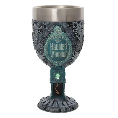 Image de Enesco Verre à Calice, résine et Acier Inoxydable, Multicolore, 18 cm