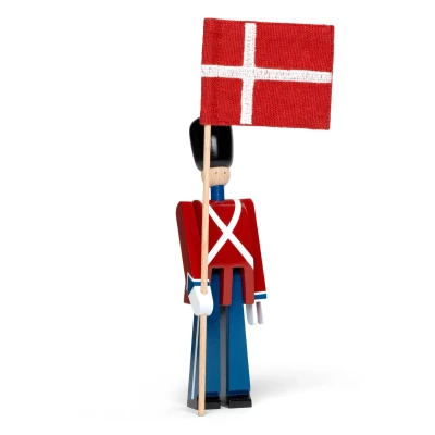 Image de Kay Bojesen Denmark Support avec mini drapeau en textile 18,5 cm