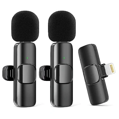 Image de Kinizuxi Micro Cravate sans Fil pour iPhone iPad, Microphone Plug Play, Portable l&#039;Enregistrement Vidéo, Réduction du Bruit/Aucune Application et Bluetooth Nécessaire