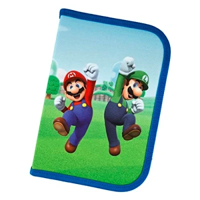 Image de Scooli Trousse d&#039;écolier remplie Super Mario complète avec des Crayons de Haute qualité et Plus Scolaire Tout en Un Pratique pour l&#039;école Les garçons à partir 6 Ans