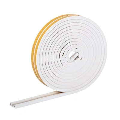 Image de HELPMATE Bande d&#039;étanchéité autocollante pour fenêtres et portes Joint fenêtres/portes isoler les fentes de 2,5 à 5mm large étanche 9x5,5mm (Profilé P18mBlanc)