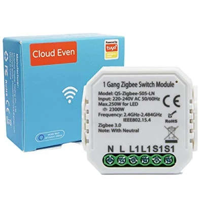 Image de ZigBee Interrupteur intelligent pour mini kit de commutation lumière compatible avec l&#039;application Smart Life/Tuya, Alexa 1/2 Way