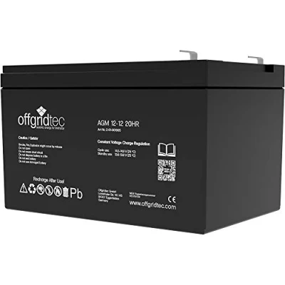 Image de Offgridtec AGM Batterie solaire extrêmement zyklenfest 12 Ah 20 stünde V, 201001985