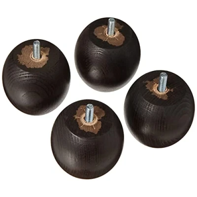 Image de La Fabrique de Pieds AM20170107 Jeu 4 Lit Boules Bois Teinte Wengé 7 x 7,5 cm