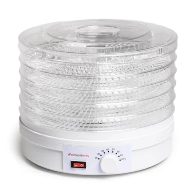 Image de Steba Déshydrateur électronique, réglage de la température 40 à 70 C, 5 embouts sans BPA, grandes surfaces séchage 24 cm diamètre, ED 4