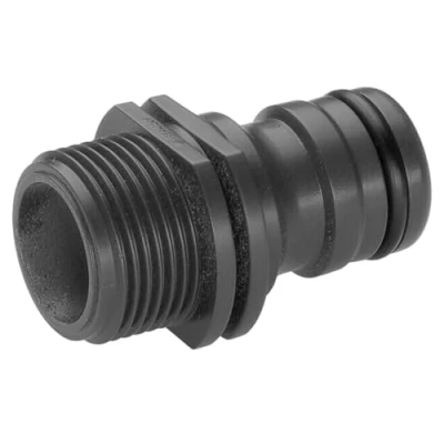 Image de Adaptateur grand débit de Gardena : raccord pour les appareils d&#039;arrosage au système débit, filetage extérieur 26,5 mm (G 3/4 Pouce) (2821 20)