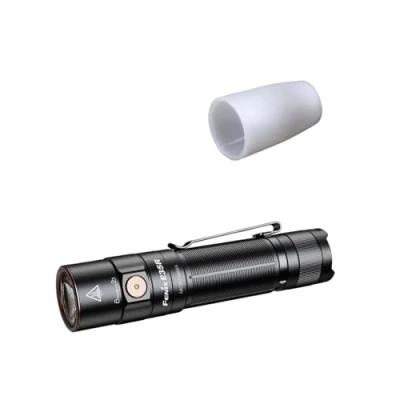 Image de FENIX E35R &amp; AOD S v2.0, lampe torche EDC rechargeable avec diffuseur édition spéciale 3100 lumens 260 m 69 heures max capuchon arrière magnétique alimentation par batterie 21700 port de