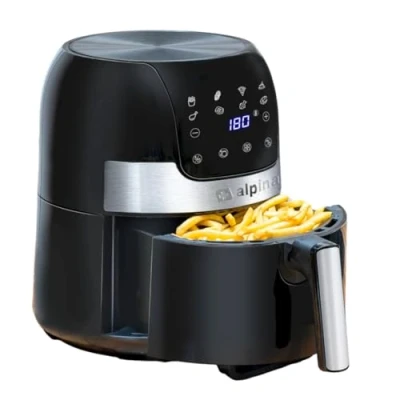 Image de alpina Air Fryer Friteuse sans Huile 3,5L Électrique 1400W Airfryer 80 à 200 C Minuterie Jusqu&#039;à 60 Minutes Écran Numérique Noir